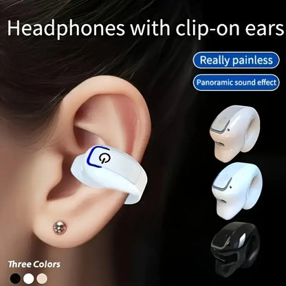 $5  and Low -360° Full View Sound Open Clip  5th Generation Wireless Earbuds with Noise Cancellation, Phone Control, Rechargeable Lithium Polymer Battery, Comfortable Design for Sports, Camping, and Immersive Audio Experience