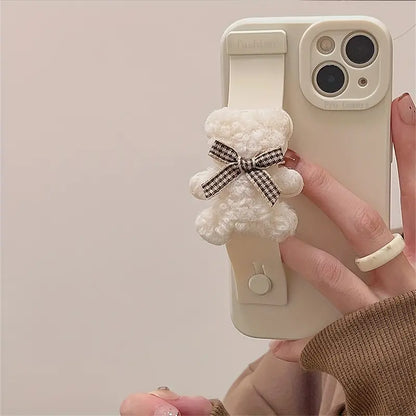 $5 and Low - Cute Plush Bear Wrist Soft Phone Case Cute Silicone Cover For iPhone