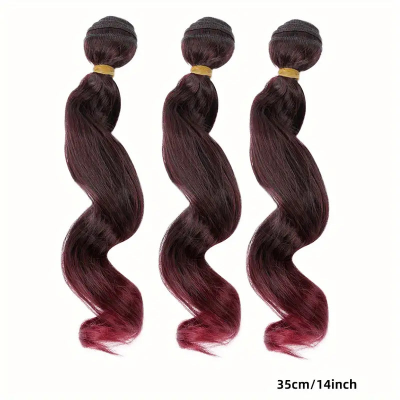 $5 and Low - Body Wave Hair Bundles Ombre Color Synthetic 3pcs/Pack