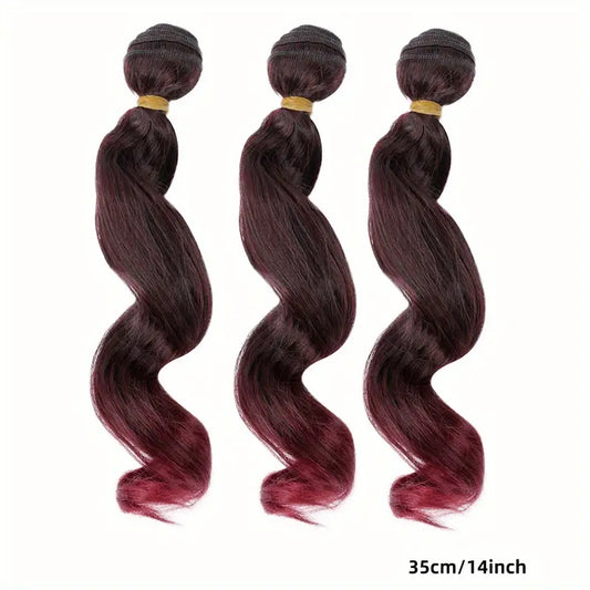 $5 and Low - Body Wave Hair Bundles Ombre Color Synthetic 3pcs/Pack