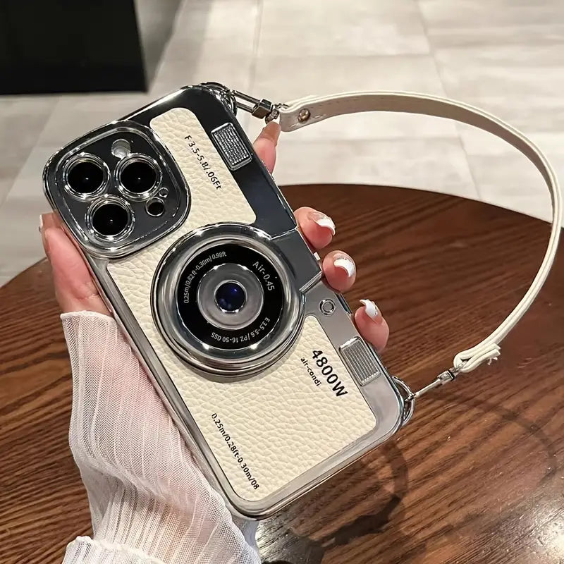 $5  and Low - 3D Vintage Camera Retro Phone Case With PU Leather Strap