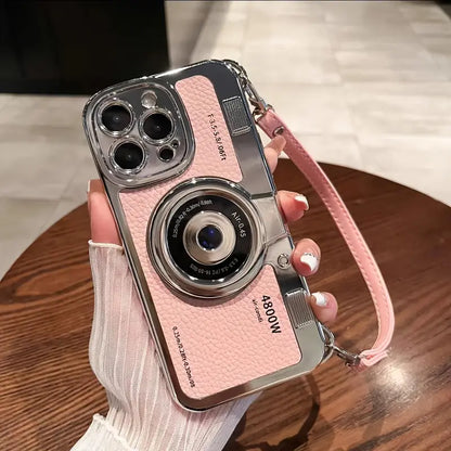 $5  and Low - 3D Vintage Camera Retro Phone Case With PU Leather Strap