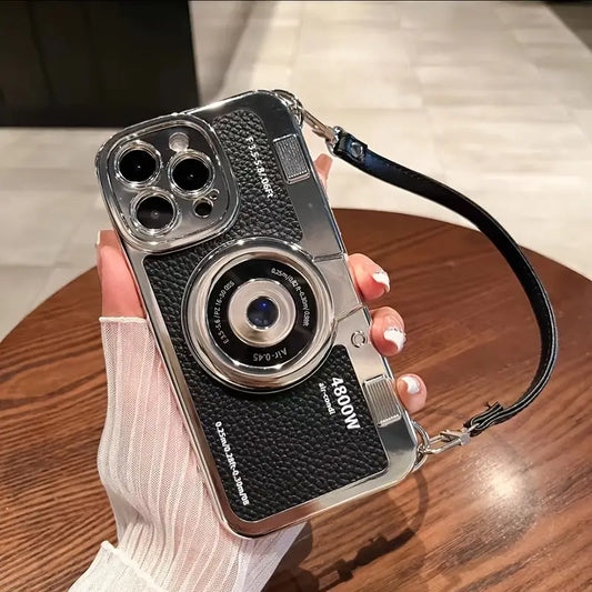$5  and Low - 3D Vintage Camera Retro Phone Case With PU Leather Strap