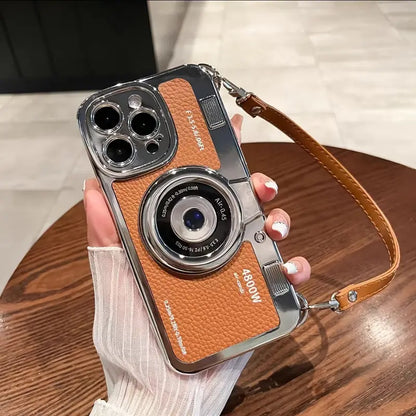 $5  and Low - 3D Vintage Camera Retro Phone Case With PU Leather Strap