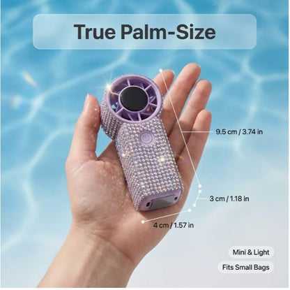 $5 and Low Bling Bling Mini Handheld Fans Outside Travel Mini