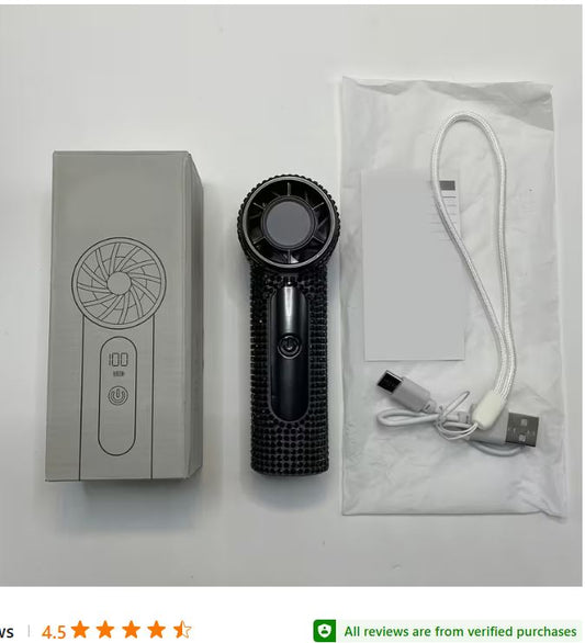 $5 and Low - Portable USB Mini Fan | 2026 Newly Upgraded with Hanging Rope & Imitation Diamond - Handheld Cooling System Pocket Fan | USB- Suitable for Travel