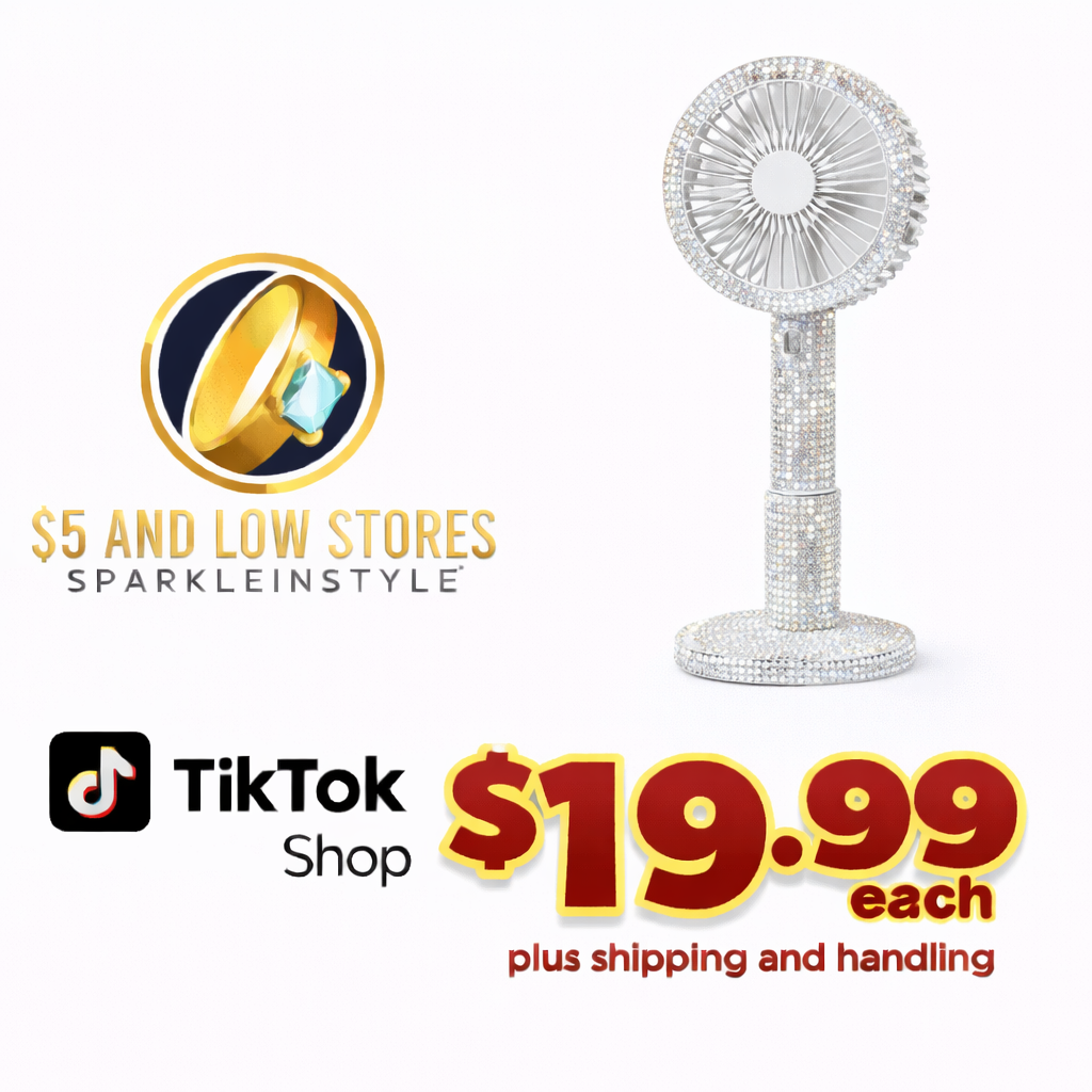 $5 and Low - BLING BLING Handheld Personal Fan