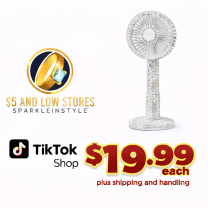 $5 and Low - BLING BLING Handheld Personal Fan
