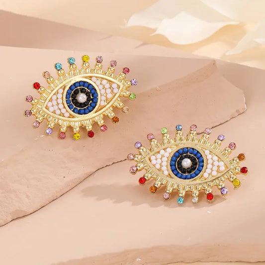 $5 and Low - Ladies Jewelry Evil Eye Stud Earrings