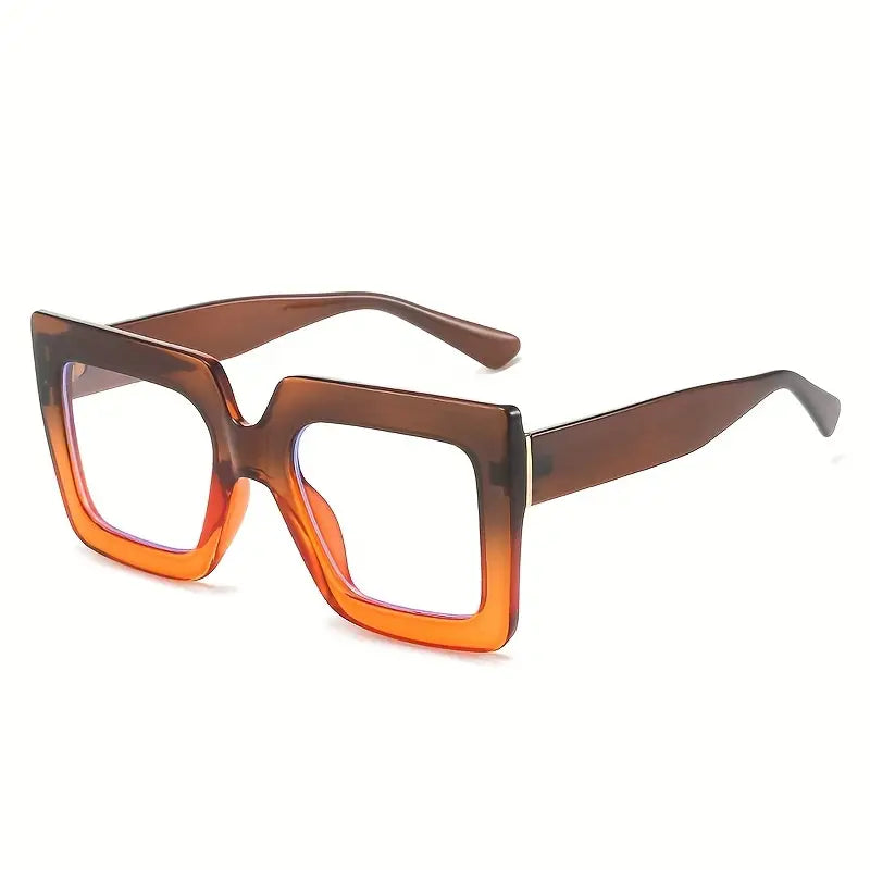 $5  and Low - Extra Large Square Blue Light Glasses For Women, Cute Large Frame Glasses