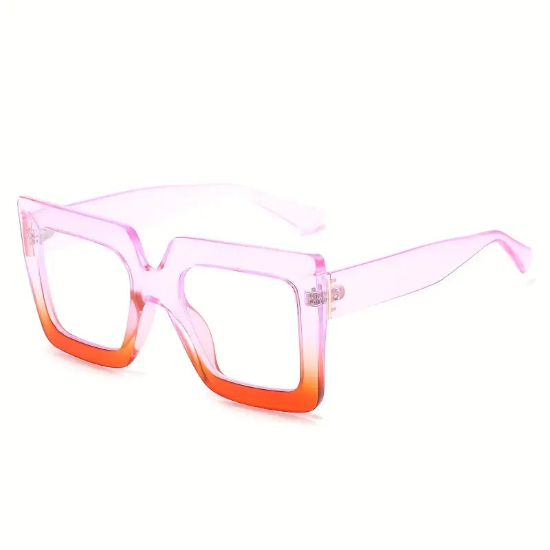 $5  and Low - Extra Large Square Blue Light Glasses For Women, Cute Large Frame Glasses