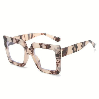 $5  and Low - Extra Large Square Blue Light Glasses For Women, Cute Large Frame Glasses