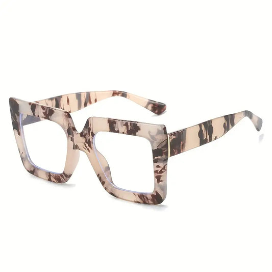 $5  and Low - Extra Large Square Blue Light Glasses For Women, Cute Large Frame Glasses