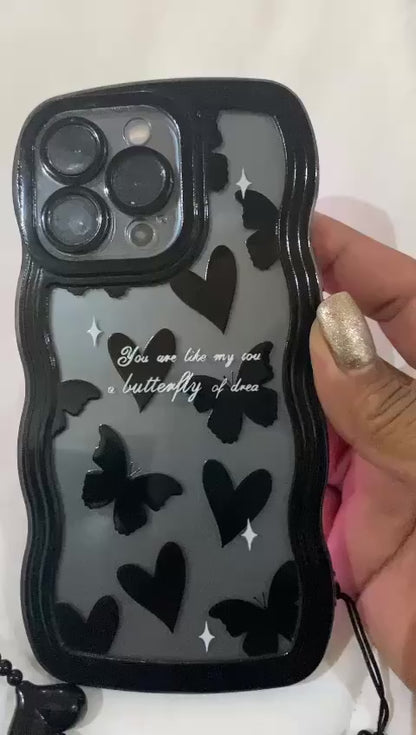 $5  and Low - Love Is in the Air: Wear a Heart-Shaped Phone Case with a Butterfly Pattern and a Bracelet!